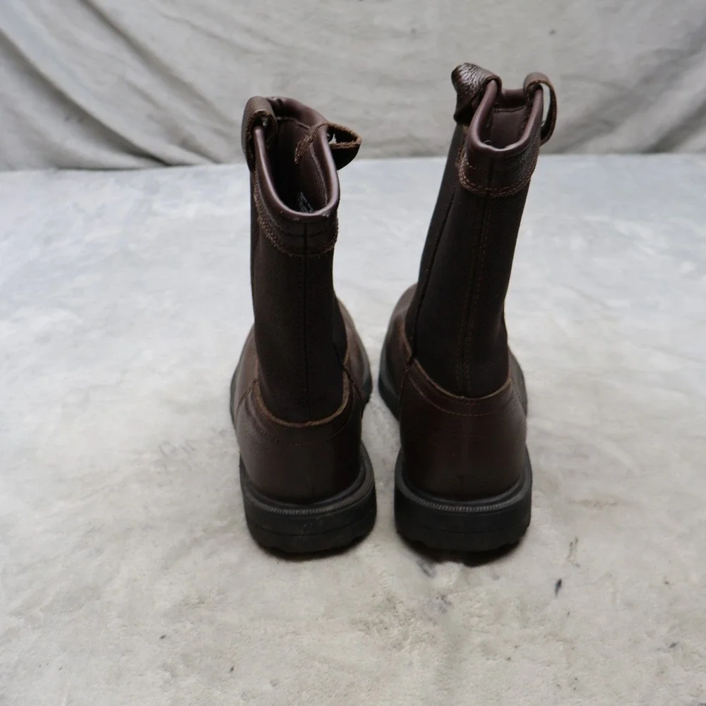 Hermand Survivors Mens 8.5 Work Boots Brown Bay II Leather Safety Toe Utility